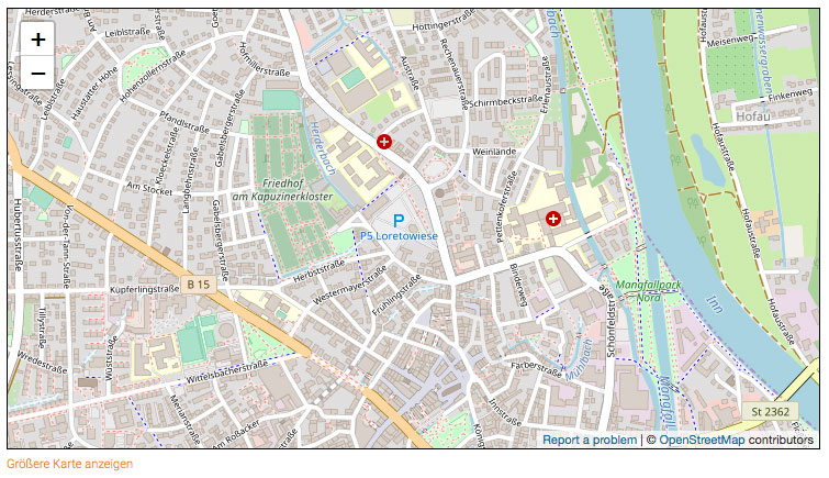 Screenshot von Openstreetmap