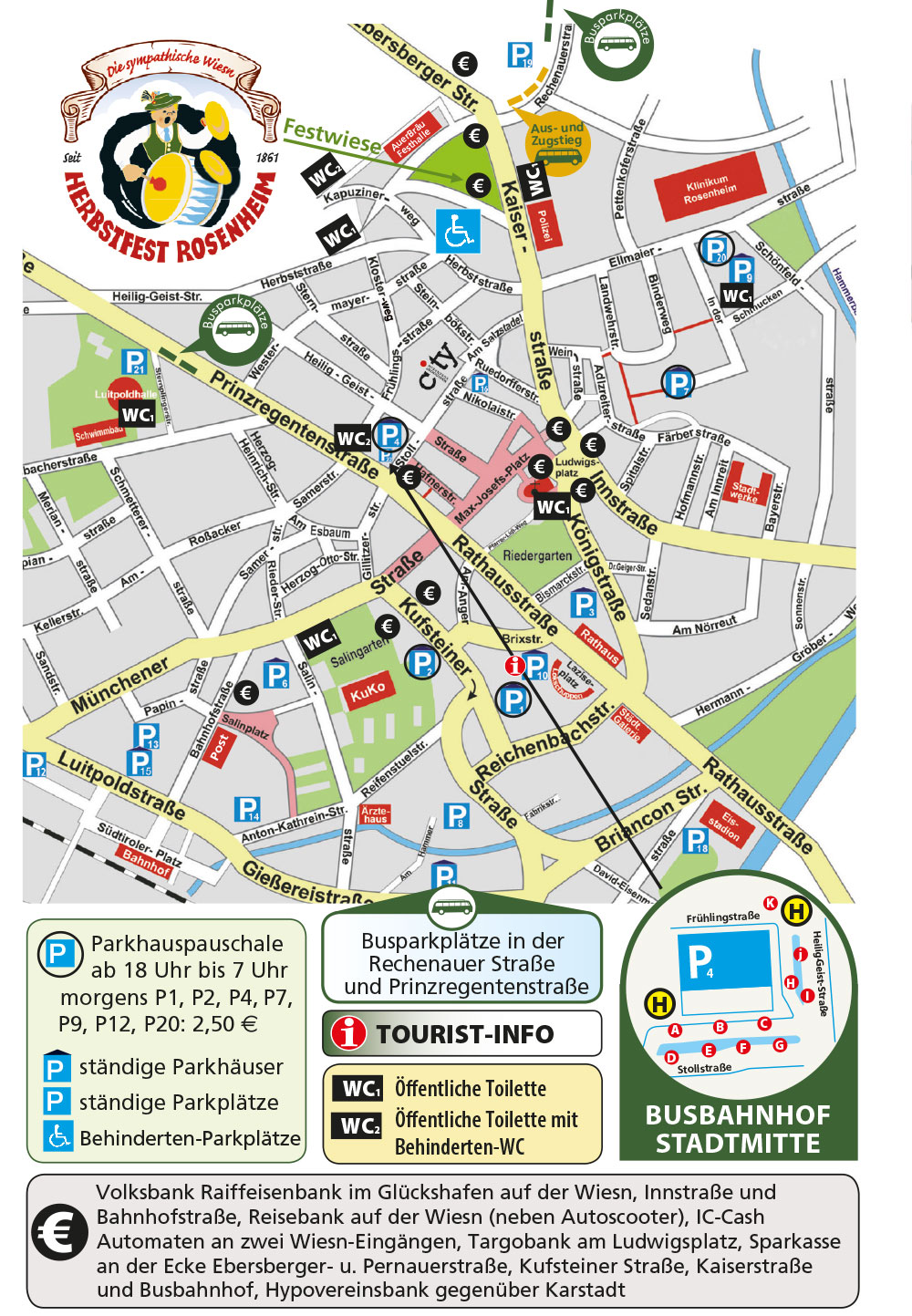 Parkplatzplan zur Wiesn 2023