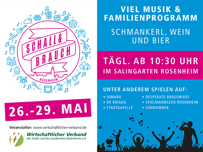 Schall & Brauch – neue WV-Veranstaltung im Herzen Rosenheims