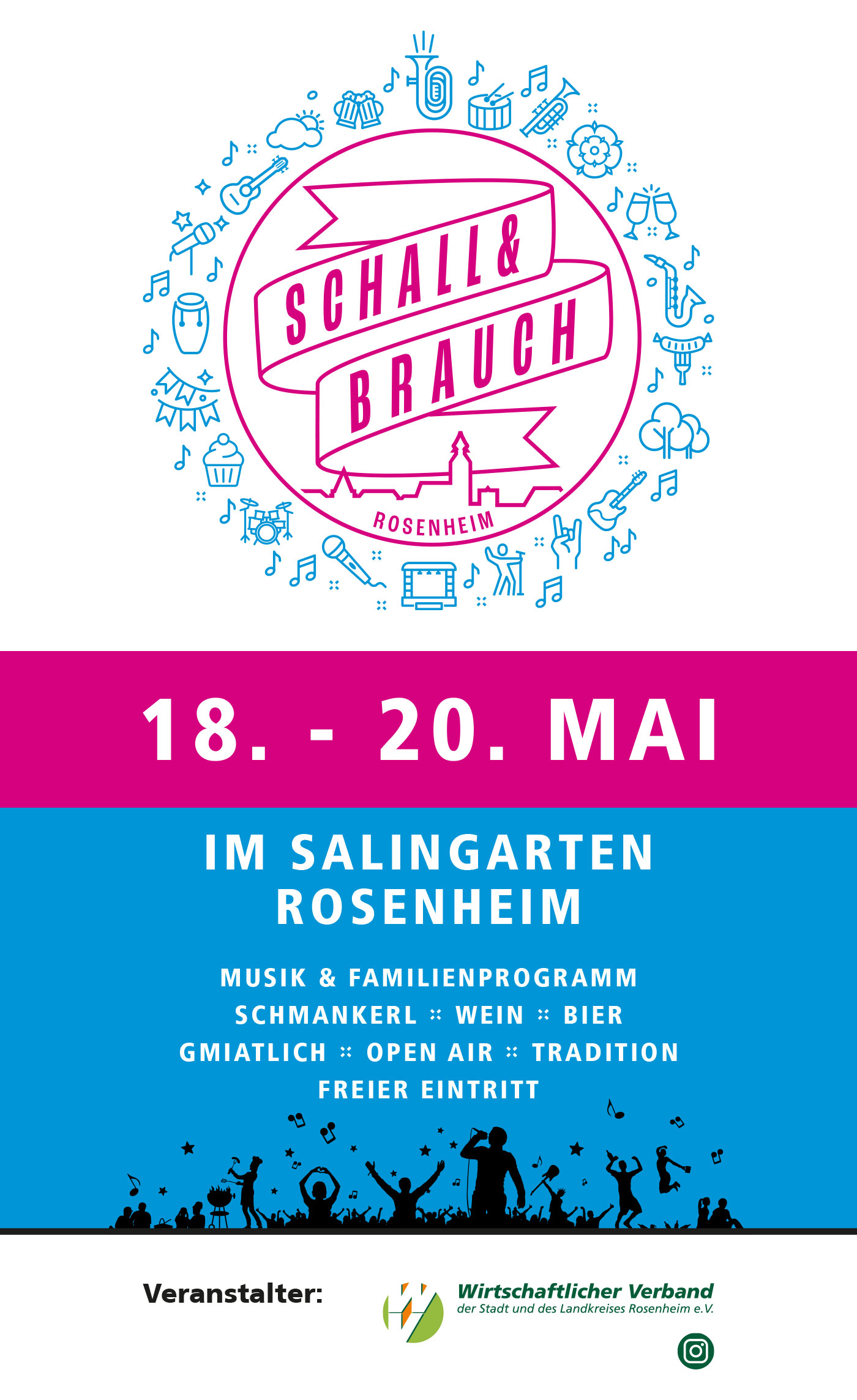 Schall & Brauch 2023 - vom 18. bis 21. Mai im Salingarten in Rosenheim - Save the date