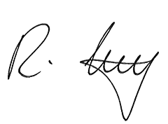 Unterschrift des 1. Vorsitzenden Reinhold Frey